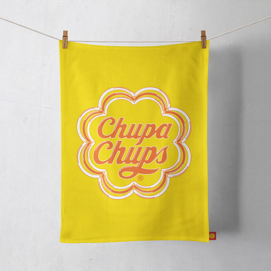 Chupa Chups Neon Sign Yellow Tea Towel