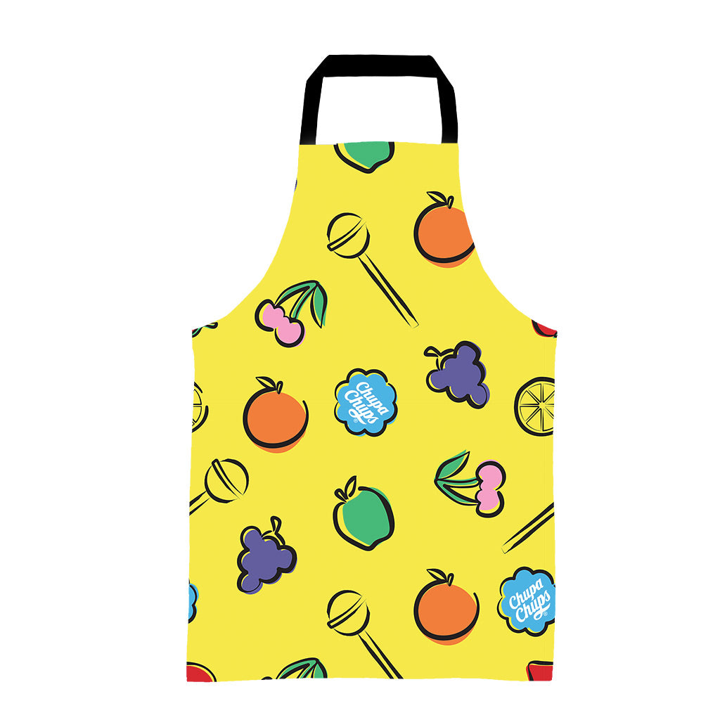 Chupa Chups Yellow Fruit Pattern Apron