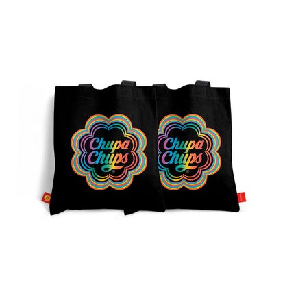 Chupa Chups Rainbow Logo Tote Bag