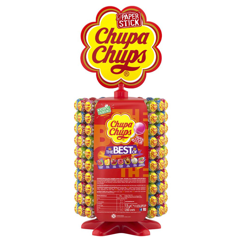 Chupa Chups Wheel Best Of Lollipops 200 X 12g