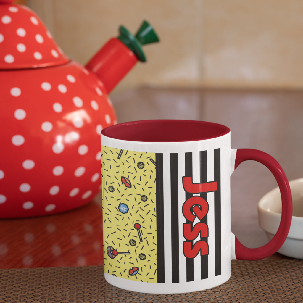 Chupa Chups Personalised Stripe Coloured Mug