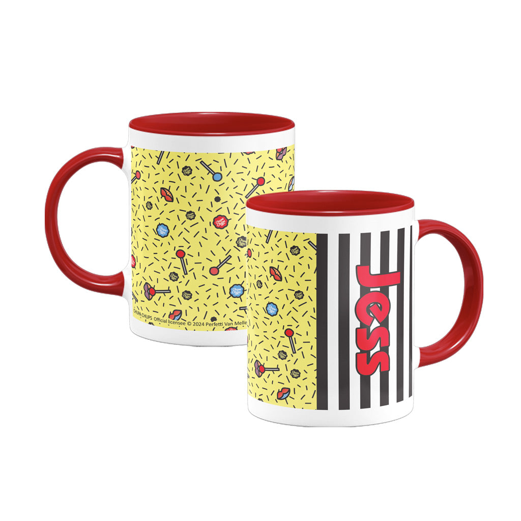 Chupa Chups Personalised Stripe Coloured Mug